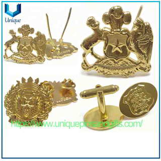 Insignia chapada en oro de metal personalizada, broche, Pin de solapa, emblema de gemelos de la Marina de Chile
