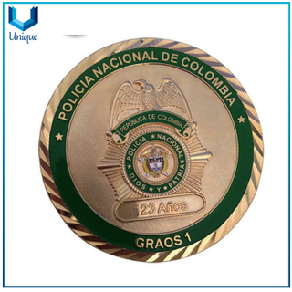 Personalice la moneda 3D, la moneda de la policía de Colombia, la moneda militar, la moneda de Diamond Edge 3D, las monedas del desafío de la Fuerza Aérea