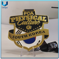 Medalla de Corea del Sur, Medalla de PCA, medalla de trofeo grande de 14 cm en el diseño de personalizar, la medalla de aleación de zinc del fundido, honor MEDA en oro
