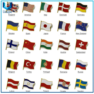 Personalice el PIN de la bandera del país, la insignia del PIN de la bandera del club de esmalte, los broches de la bandera del equipo de fútbol, ​​el PIN de la solapa de la bandera dual para los regalos promocionales