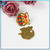 Pin de impresión de desplazamiento de fútbol al por mayor, insignias impresas con epoxy, matriculada el marcador del logotipo del equipaje, la insignia del logotipo del equipaje