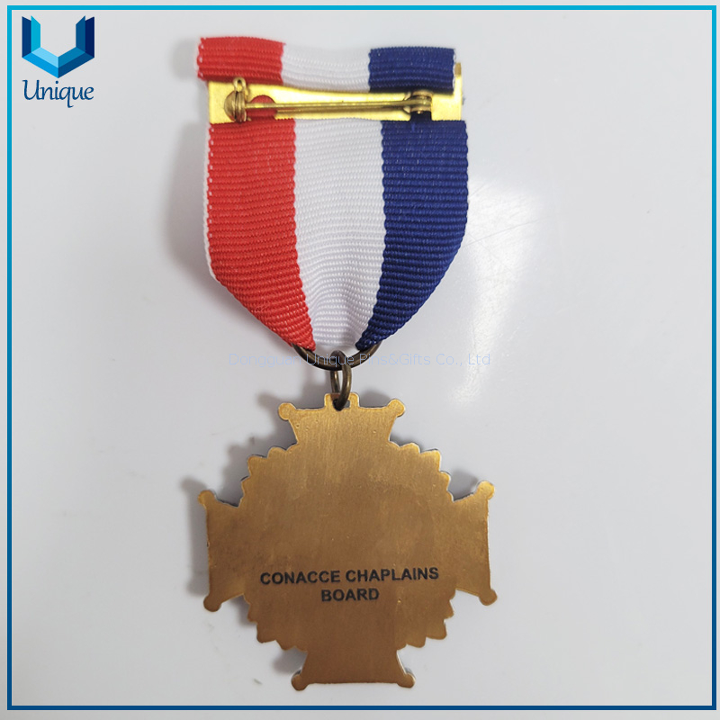 Medalla Martin de Tours personalizada, medalla chapada en cobre antiguo 3D, medalla de bronce militar de alta calidad con cinta y pasador de seguridad 