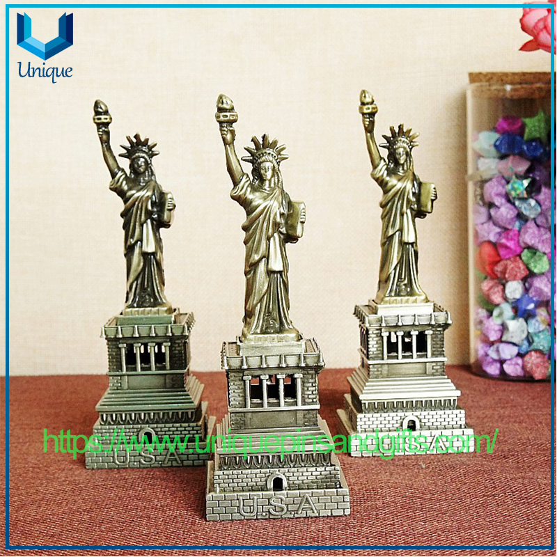 Artesanías de Metal personalizadas, recuerdos turísticos americanos, estatua galvanizada de la libertad, figuras modelo para regalos turísticos