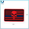 Parche de goma para uniforme, personalice la insignia de goma de la bandera para la prenda de la policía, la etiqueta de goma de PVC con el respaldo de Votro