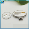 Accesorios de golf de alta calidad, marca de balanceo de esmalte duro con logotipo + marcador de bola en conjunto, personalice Clip de Cap de Metal de Golf de Cloisonne de Cloisonne +