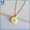 Diseño personalizado 925 Charm de plata esterlina Colgante de la moneda, Fábrica Custom Holdolkout Necklace con chapado en oro