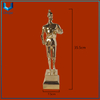 Fabricante de manualidades de metal, personalice la estatua 3D en oro, trofeo de metal de oro, placa de metal de calidad alta para premios