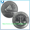 Moneda de recuerdo de medalla de excelencia legal personalizada de 2' con revestimiento antiguo 3D de Brasil para Advocacia
