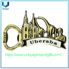 Etiqueta engomada personalizada del imán del refrigerador del cobre del patrón del dinosaurio del logotipo de la ciudad del Metal de Brasil PEIROPOLIS Uberaba