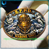 Hebilla de cinturón de metal 3D SFPD de unidad marina de EE. UU., diseño personalizado de alta calidad, con patrones exquisitos impresos UV