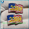 Insignias de metal encantadoras diseñadas para requisitos particulares de la bandera nacional de las insignias con el embrague de la mariposa