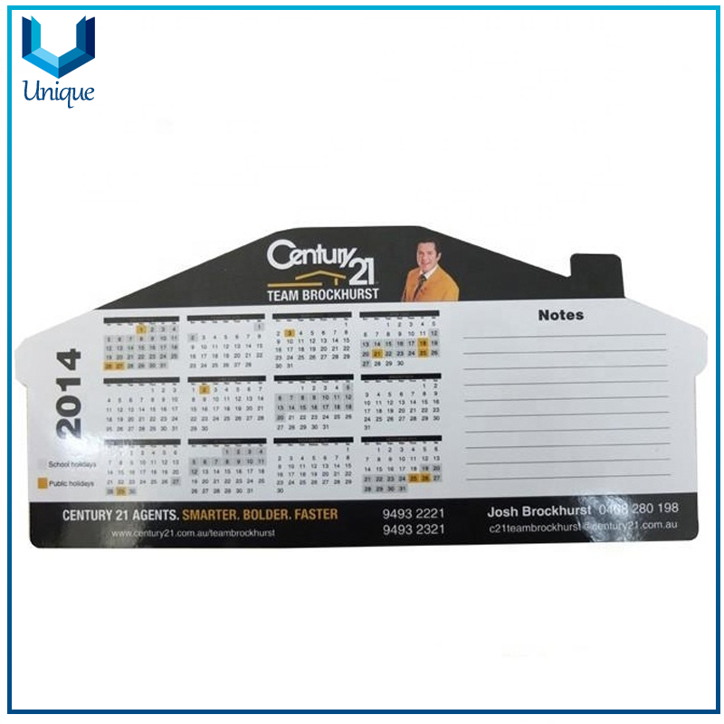Casa a todo color Impreso Forma Imanes CALENDARIOS Pegatina Frigorífico