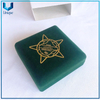 Molde libre sello oro verde terciopelo medallas insignias monedas pantalona cajas de exhibición de lujo joyería de los mancuermas de los relojes de los relojes del embalaje