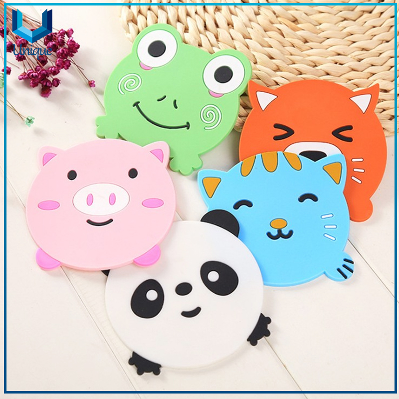 Dibujos animados Animales lindos Silicona Taza Mat Coster Silicone Tea Coster Silicone Rubber Mat007-02