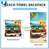 Toalla de playa al por mayor de playa mochila mochila múltiples mochilas mochilas para el regalo de la playa para regalos promocionales puede personalizar cualquier patrón