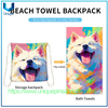 Diseño personalizado de toalla de toalla de toallas de playa de playa de playa 2 en 1