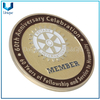 Proveedor de monedas de desafío Medalla de oro Moneda de espejo de oro redonda