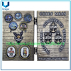 Diseño personalizado Moneda conmemorativa plegable de metal 3D, 3 'USA Marine Military Door Abre Abertable Mess Souvenir Coin, Logotipo de impresión UV Moneda de desafío conmemorativo