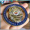 Personalice la moneda conmemorativa del diseño, moneda de la policía 3D, oro / plata Moneda de la medalla militar plateada de dos tonos, moneda de esmalte suave para honrar