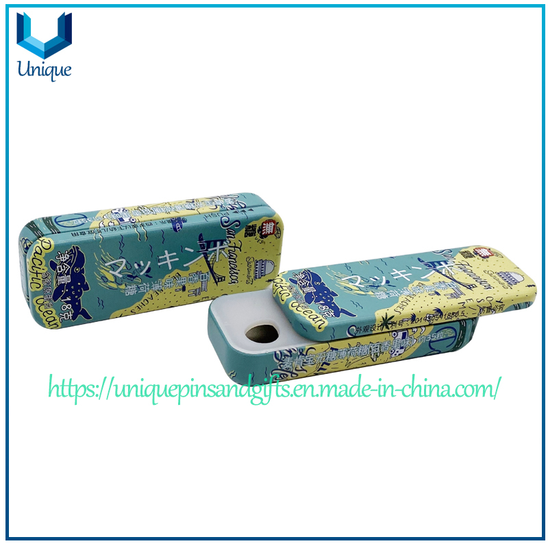 Diseño personalizado Caja cuadrada única Caja de regalo Caja de hojalata Caja de metal Tanque de almacenamiento Caja de azúcar Caja de medicina Caja de bolígrafo Chicle Caja de hierro Caja de café