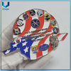 Moneda de desafío de níquel de diseño único con puño de la Armada de la OTAN Naavy de EE. UU. 3D personalizada con bandera de EE. UU.