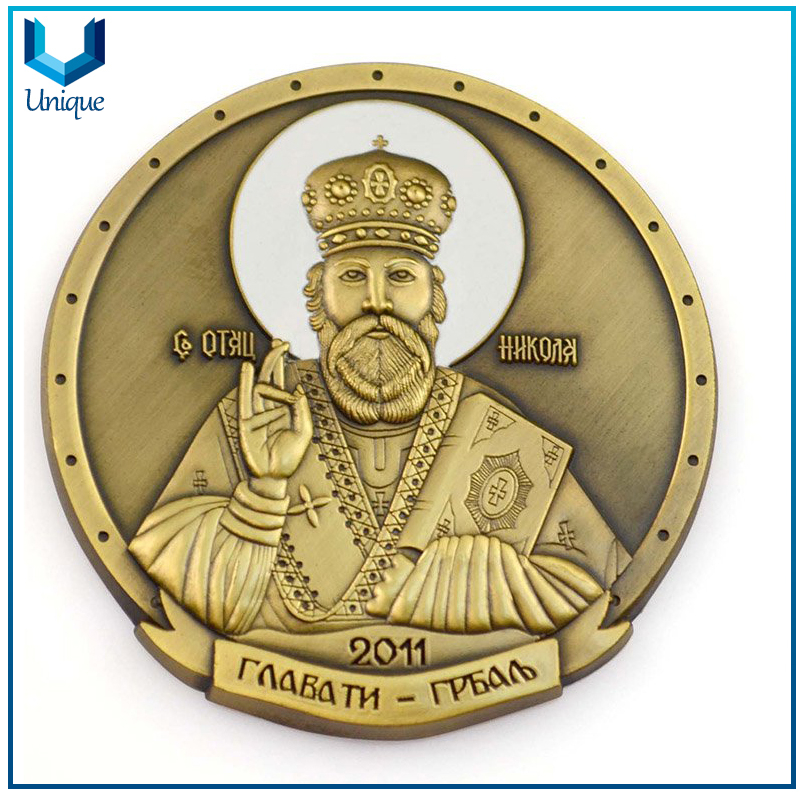 Personalice la moneda de souvenirs 3D, la moneda conmemorativa del rey, la moneda de la estatua, la moneda del presidente en antigüedad