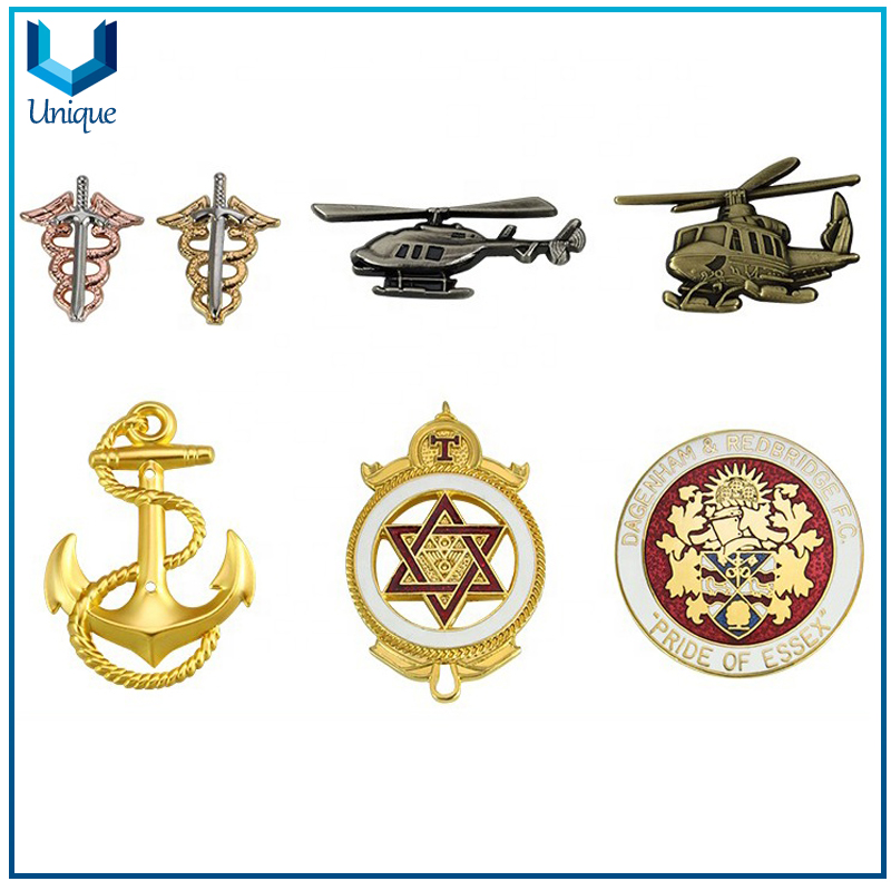 EE.UU. Placa de anclaje 3D, insignia de pin de solapa dorada, broche de la insignia de la aviaci&oacute;n 3D