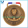 Medalla de carrera deportiva de metal con diseño personalizado de fábrica, medalla de carrera de ciclismo de Tanzania con cinta