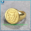 Anillo de dedo de plata 925 con logotipo de León, anillo de oro plateado de alta calidad militar M