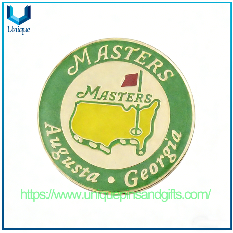 Clip para sombrero de Golf, marca de 25mm, marcador de posición de bola redonda, marca magnética en blanco de Metal, emblema, marca de Golf, señal de Putting Green