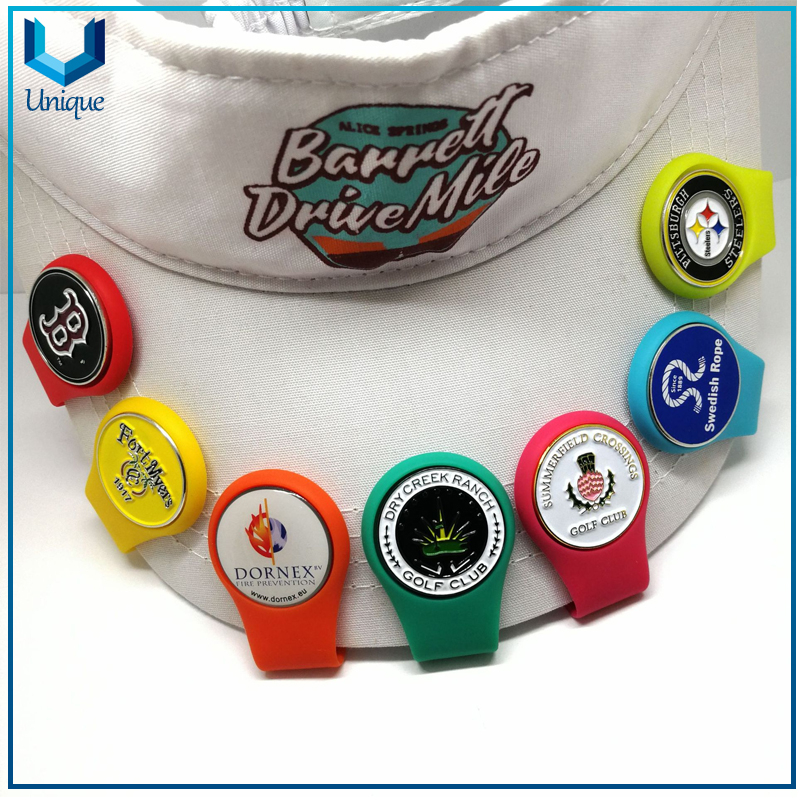 Disponible Stock Silicone Golf HatClip con PERSONALIZAJE PERSONALIZA PERFIGHT POLLIGHER EN SET, ECO Friendly Multiple Color Soft Silicone HatClip para regalos promocionales