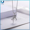 Colgante de collar de plateado de plata 925 de alta calidad 925, fábrica al por mayor de oro rodio de oro 925 colgante de plata collar