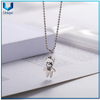 Conjunto de colgante de plata de 925 de la vendimia, cuello + colgante de oso de peluche + moneda + encantador en diseño personalizado para al por mayor