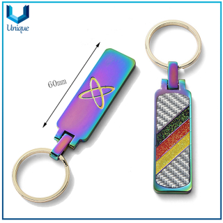 Llavero de moda electroplastia colorida de aleación de zinc de diseño personalizado, llavero de camuflaje de diseño creativo de alta calidad con brillo para mejores regalos