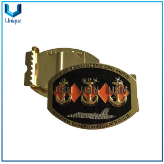 USN Winder Jefe Metal Hebilla, Diseño Custumize Cinturón 3D Hebilla, Escuela de Moda Traennando Policía Militar Hebilla de servicio pesado