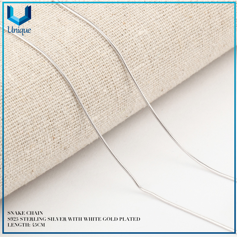 Cadenas de collar de joyería de plata esterlina 925 italiana, plateado oro plateado 925 cadenas de plata