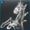 Trofeo de caballo de cristal disponible en stock, trofeo de caballo 3d de cristal en blanco de recuerdo con logotipo de sublimación personalizado