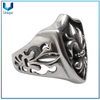 Wholesale Vintage Sterling Silver Jewelry Flower Open Silver Punk Hombres Anillo