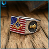 Anillo de acero inoxidable para hombres Silver Masonic Wedding Punk Party Fashion Wholesale Custom Fremason Ring