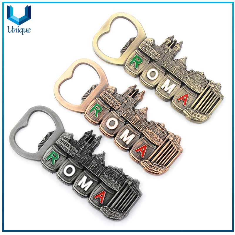 Recuerdos turísticos Unique Bove Bottle APENSIÓN Frigorífico Imán para Frigorífico Roma Italia Esmalte de metal Embalaje Botella Imán