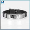 pulsera ajustable pulseras de silicona personalizada grabado personalizado en los hombres de la materia de los hombres