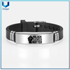 pulsera ajustable pulseras de silicona personalizada grabado personalizado en los hombres de la materia de los hombres