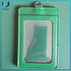 Tarjeta de identificación de cuero vertical PU Nombre de la tarjeta de insignia Multi-tarjetas, doble cuero como titular de la insignia