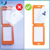 Precio de fábrica PP vertical PP Tarjeta de identificación con tarjeta de identificación-laterales dobles Clear