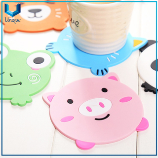 Dibujos animados Animales lindos Silicona Taza Mat Coster Silicone Tea Coster Silicona Caucho Estera
