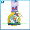 Medallas de plástico de plástico de caucho suave de PVC personalizados Medallas de premios de la competencia de deportes 3D en forma de dibujos animados