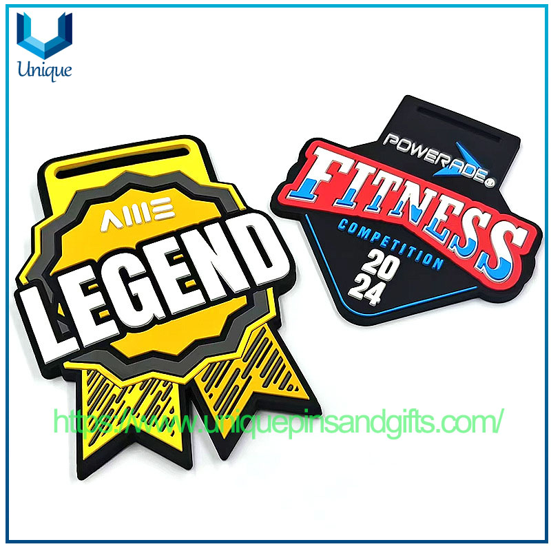 Medalla de premio de goma de PVC personalizada personalizada personalizada (10) 