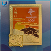 Pin de solapa de juego olímpico de invierno de oro/níquel de alta calidad de diseño personalizado