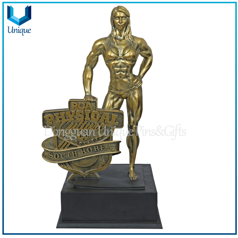 Trofeo de resina de 120 cm, Satue de gimnasio de Corea, Trofeo de premio de fitness corporal de Corea, Fabricante de trofeos de China