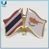 Pin desplazado de bandera doble de Tailandia personalizado